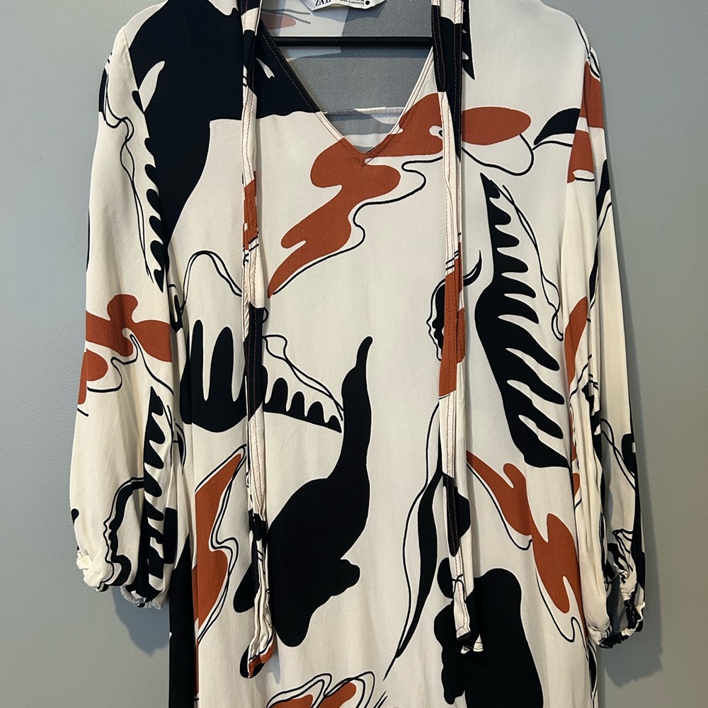 Zara | Printed Midi Dress